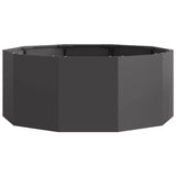 Planter Black 90 x 90 x 35 cm Steel - 45-Degree Angle