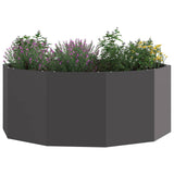 Planter Black 90 x 90 x 35 cm Steel - Side View