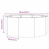 Planter Black 90 x 90 x 35 cm Steel - Extra Image