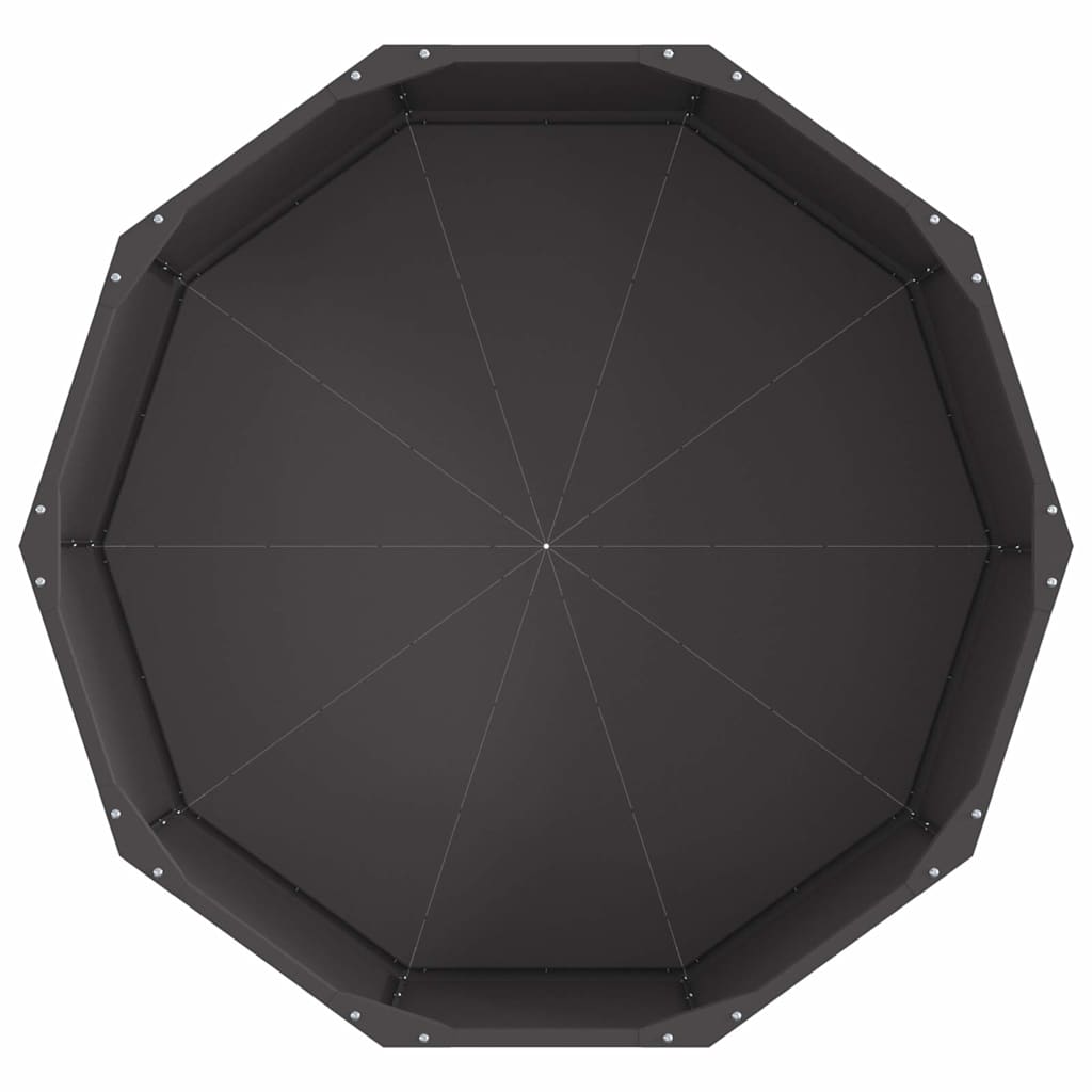 Planter Black 90 x 90 x 35 cm Steel