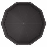 Planter Black 90 x 90 x 35 cm Steel - Rear View