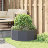 Planter Anthracite 90 x 90 x 35 cm Steel - Top-Down View