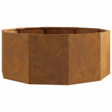 Planter Rusty 90 x 90 x 35 cm Weathering Steel - Front View