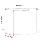 Planter Black 60 x 60 x 35 cm Steel - Extra Image