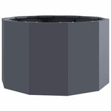 Planter Anthracite 60 x 60 x 35 cm Steel - Front View