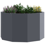 Planter Anthracite 60 x 60 x 35 cm Steel - Side View