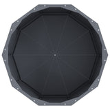 Planter Anthracite 60 x 60 x 35 cm Steel - Rear View