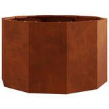 Planter Rusty 60 x 60 x 35 cm Weathering Steel - Front View