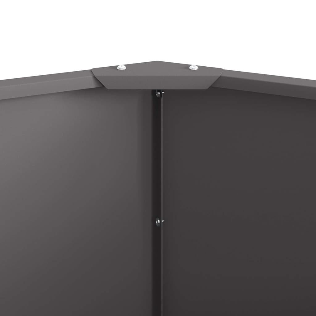 Planter Black 120 x 120 x 50 cm Steel