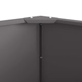 Planter Black 120 x 120 x 50 cm Steel - Close-Up Angle