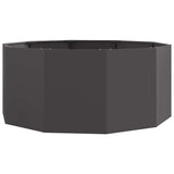 Planter Black 120 x 120 x 50 cm Steel - Front View