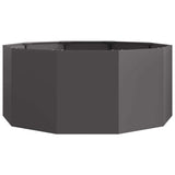 Planter Black 120 x 120 x 50 cm Steel - 45-Degree Angle