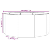 Planter Black 120 x 120 x 50 cm Steel