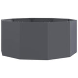 Planter Anthracite 120 x 120 x 50 cm Steel - Front View