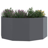 Planter Anthracite 120 x 120 x 50 cm Steel - Side View