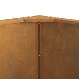 Planter Rusty 120 x 120 x 50 cm Weathering Steel - Rear View