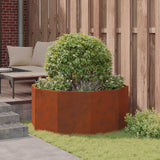 Planter Rusty 120 x 120 x 50 cm Weathering Steel - Top-Down View