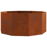 Planter Rusty 120 x 120 x 50 cm Weathering Steel - Front View