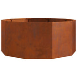 Planter Rusty 120 x 120 x 50 cm Weathering Steel - 45-Degree Angle