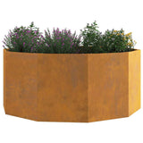 Planter Rusty 120 x 120 x 50 cm Weathering Steel - Side View