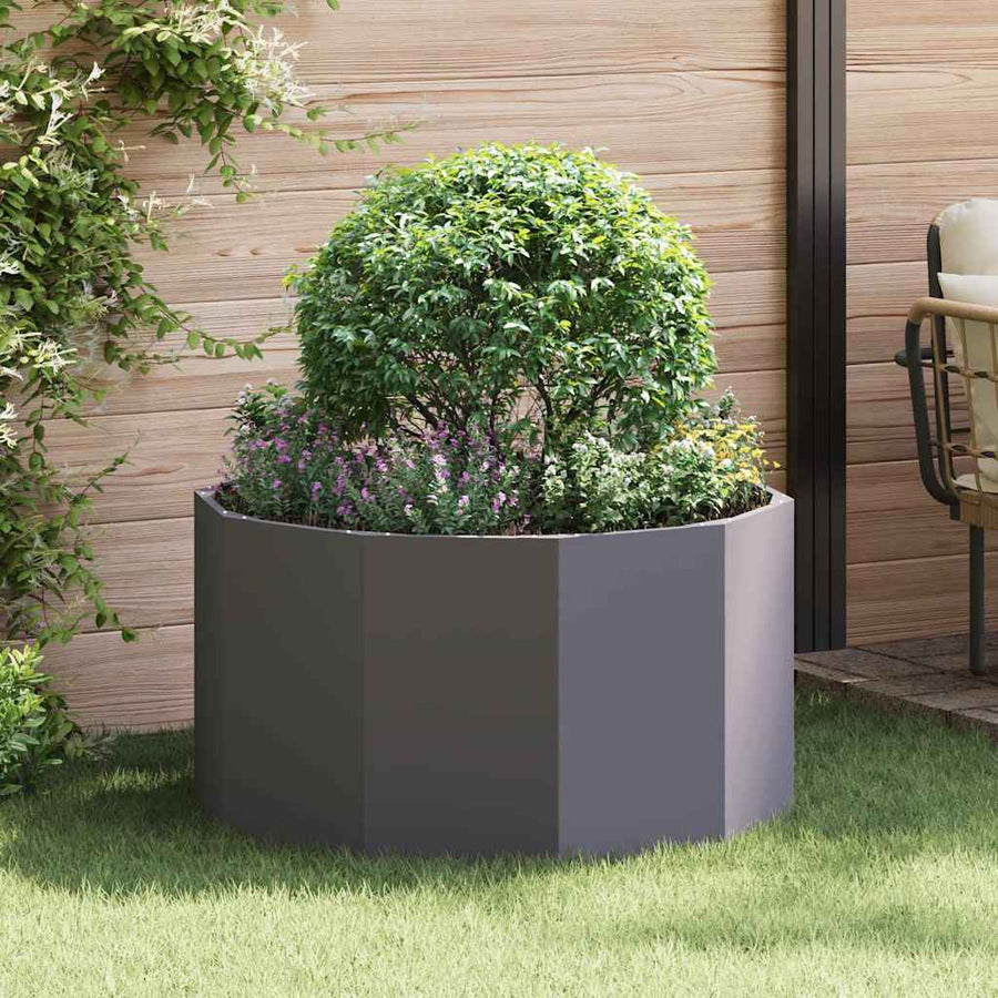 Planter Black 90 x 90 x 50 cm Steel