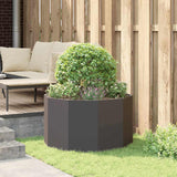 Planter Black 90 x 90 x 50 cm Steel - Top-Down View