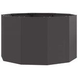Planter Black 90 x 90 x 50 cm Steel - Front View