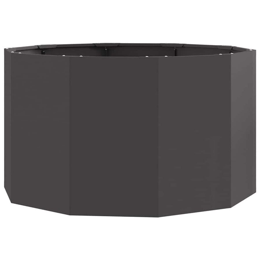 Planter Black 90 x 90 x 50 cm Steel