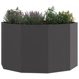 Planter Black 90 x 90 x 50 cm Steel - Side View