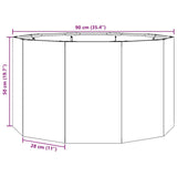 Planter Black 90 x 90 x 50 cm Steel
