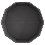 Planter Black 90 x 90 x 50 cm Steel - Rear View