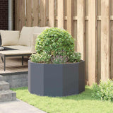Planter Anthracite 90 x 90 x 50 cm Steel - Top-Down View