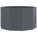 Planter Anthracite 90 x 90 x 50 cm Steel - Front View