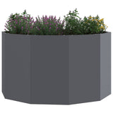Planter Anthracite 90 x 90 x 50 cm Steel - Side View