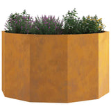 Planter Rusty 90 x 90 x 50 cm Weathering Steel - Side View