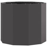 Planter Black 60 x 60 x 50 cm Steel - Front View