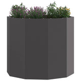 Planter Black 60 x 60 x 50 cm Steel - Side View