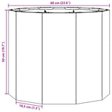 Planter Black 60 x 60 x 50 cm Steel - Extra Image