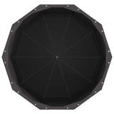 Planter Black 60 x 60 x 50 cm Steel - Rear View