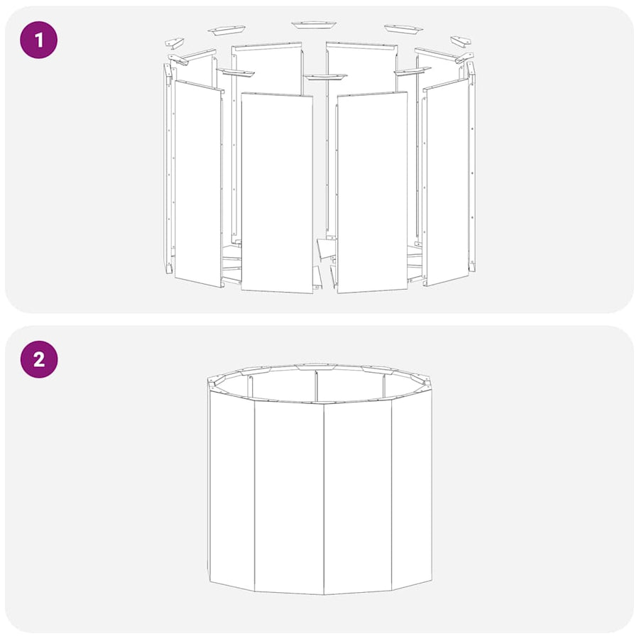 Planter Anthracite 60 x 60 x 50 cm Steel