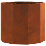 Planter Rusty 60 x 60 x 50 cm Weathering Steel - Front View