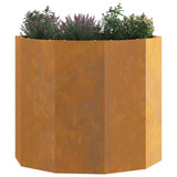 Planter Rusty 60 x 60 x 50 cm Weathering Steel - Side View