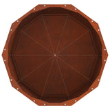 Planter Rusty 60 x 60 x 50 cm Weathering Steel - Rear View