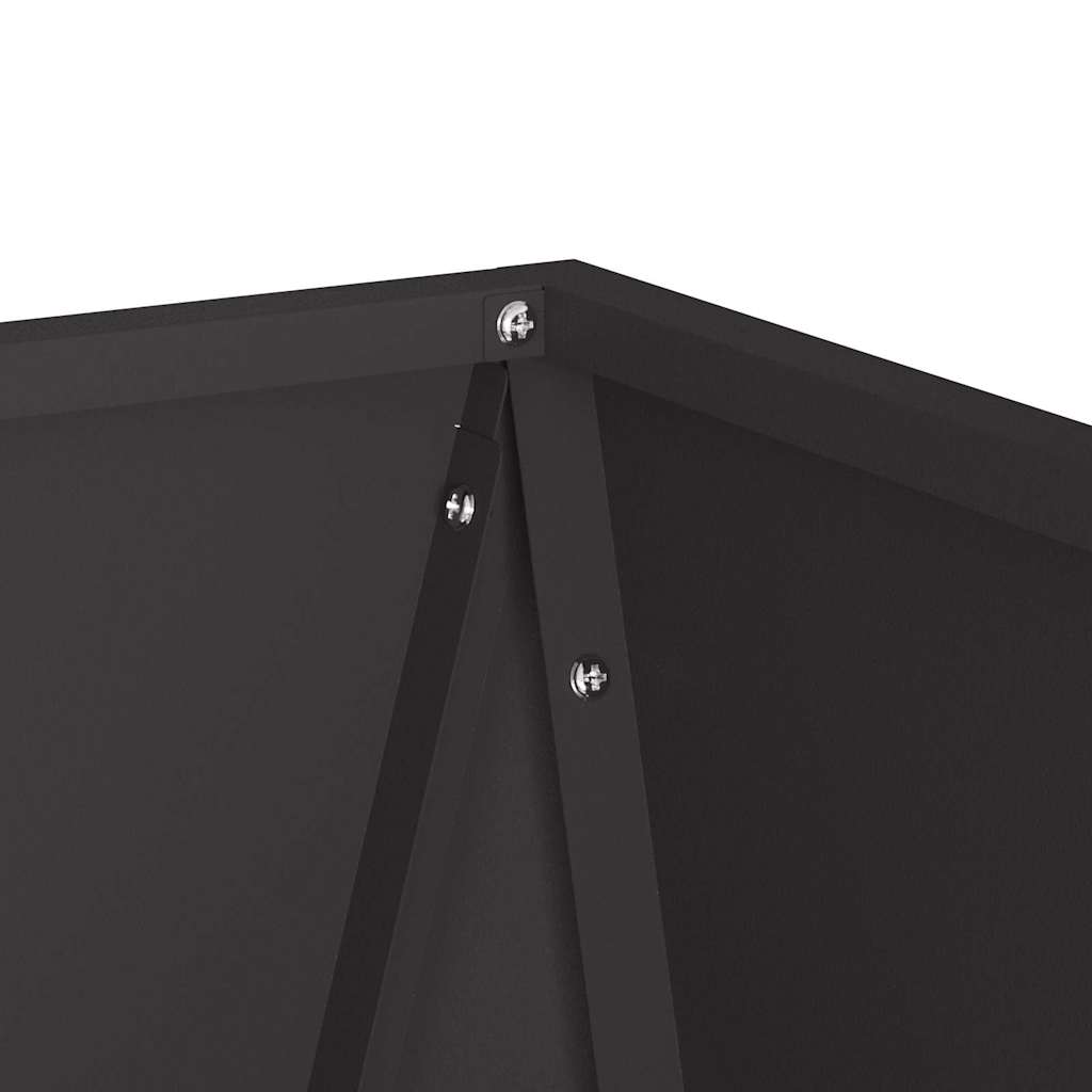 Planter 2 pcs Black 30 x 30 x 75 cm Steel