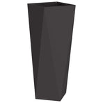 Planter 2 pcs Black 30 x 30 x 75 cm Steel