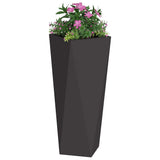 Planter 2 pcs Black 30 x 30 x 75 cm Steel - Side View