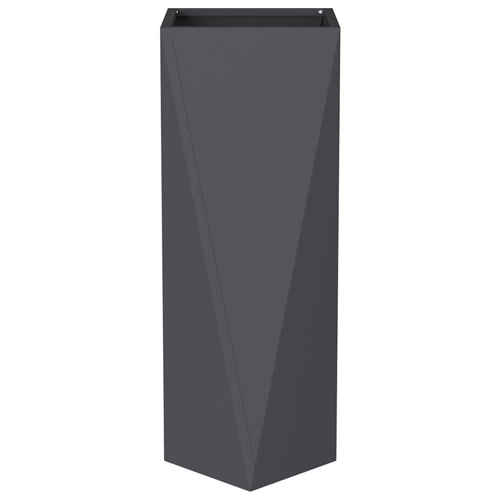 Planter 2 pcs Anthracite 30 x 30 x 75 cm Steel