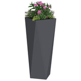 Planter 2 pcs Anthracite 30 x 30 x 75 cm Steel