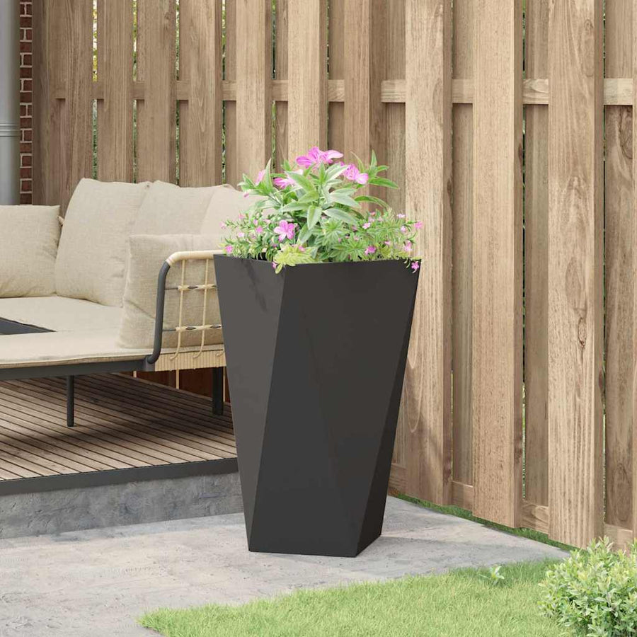 Planter Black 40 x 40 x 75 cm Steel