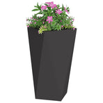 Planter Black 40 x 40 x 75 cm Steel